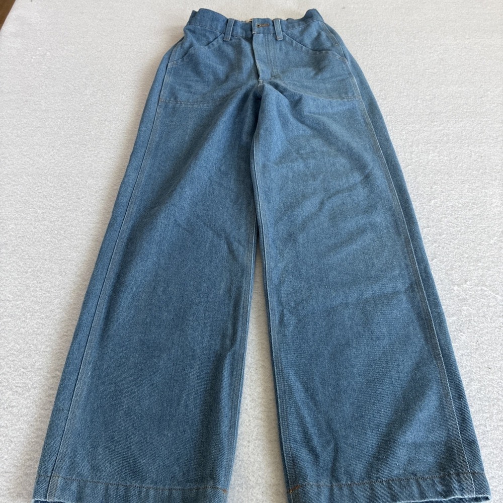 Mollusk California Women's Wide Leg High Waisted Blue Jeans Size XS Beach Casual